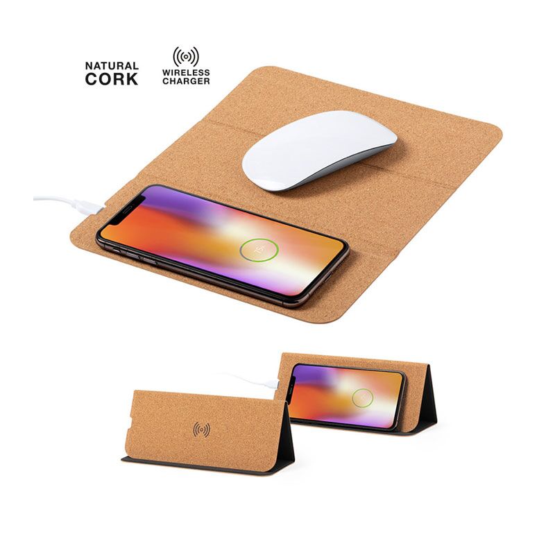WIRELESS CHARGER MOUSEPAD RELIUM MADE OF CORK - Image 1