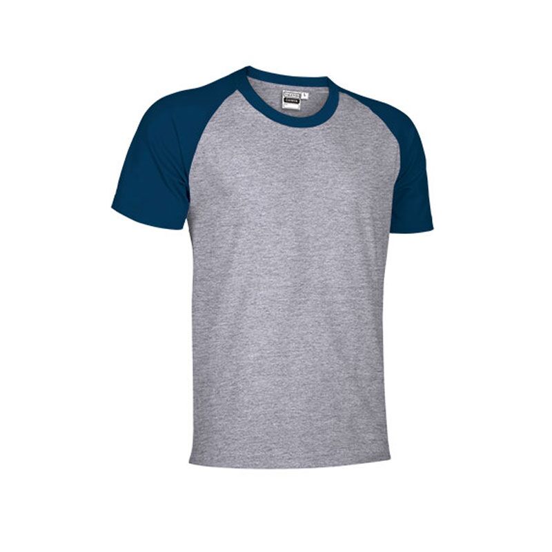 GREY MELAGNE - NAVY BLUE TWO TONE T-SHIRT - Image 1