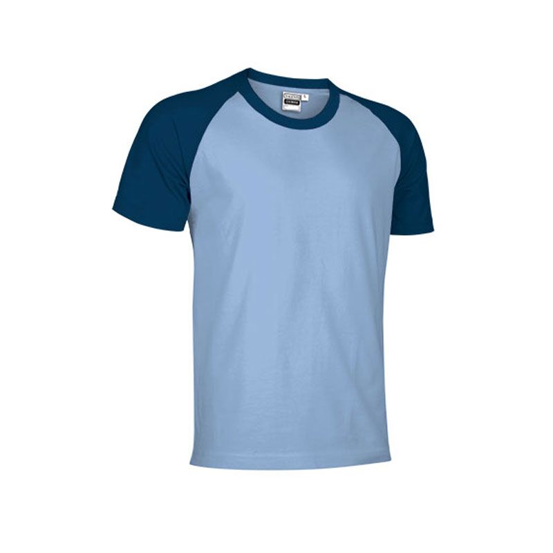 SKY BLUE & ORION NAVY BLUE TWO-TONE T-SHIRT – CLASSIC RAGLAN SLEEVE COTTON TEE - Image 1