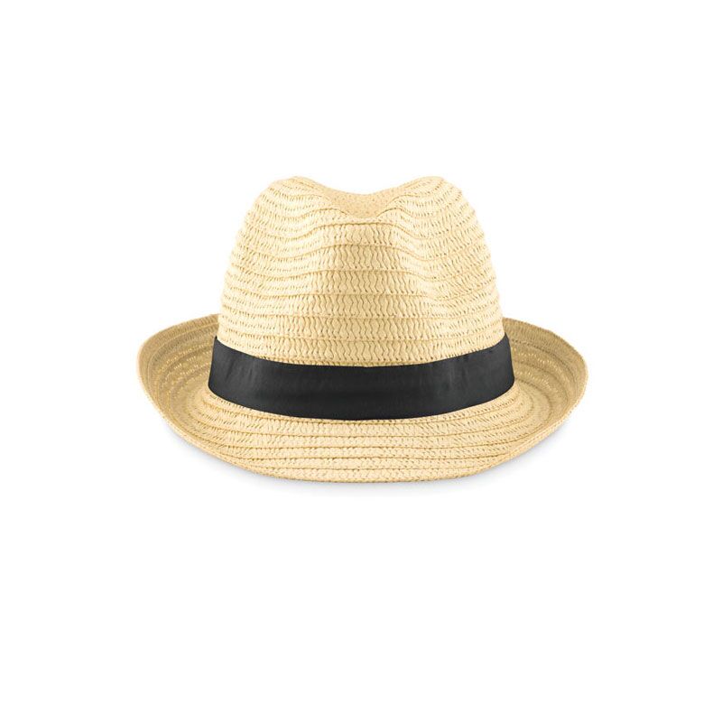 BOOGIE STRAW HAT WITH COLORED BAND | SUMMER HAT FOR EVENTS & OUTDOOR WEAR - Image 1