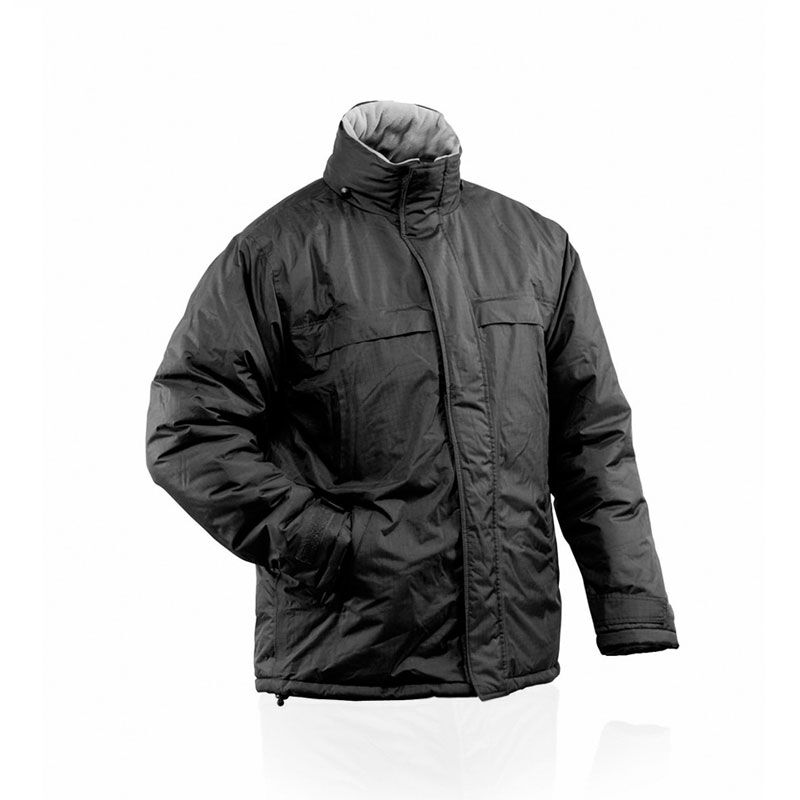 3874.02 ZYLKA BLACK WATERPROOF PARKA – BREATHABLE RIPSTOP WITH FLEECE LINING & BRANDING - Image 1