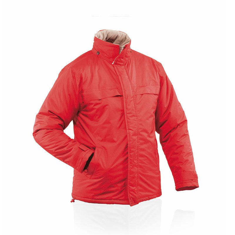 ZYLKA RED WATERPROOF PARKA – RIPSTOP JACKET WITH FLEECE LINING & BRANDING - Image 1