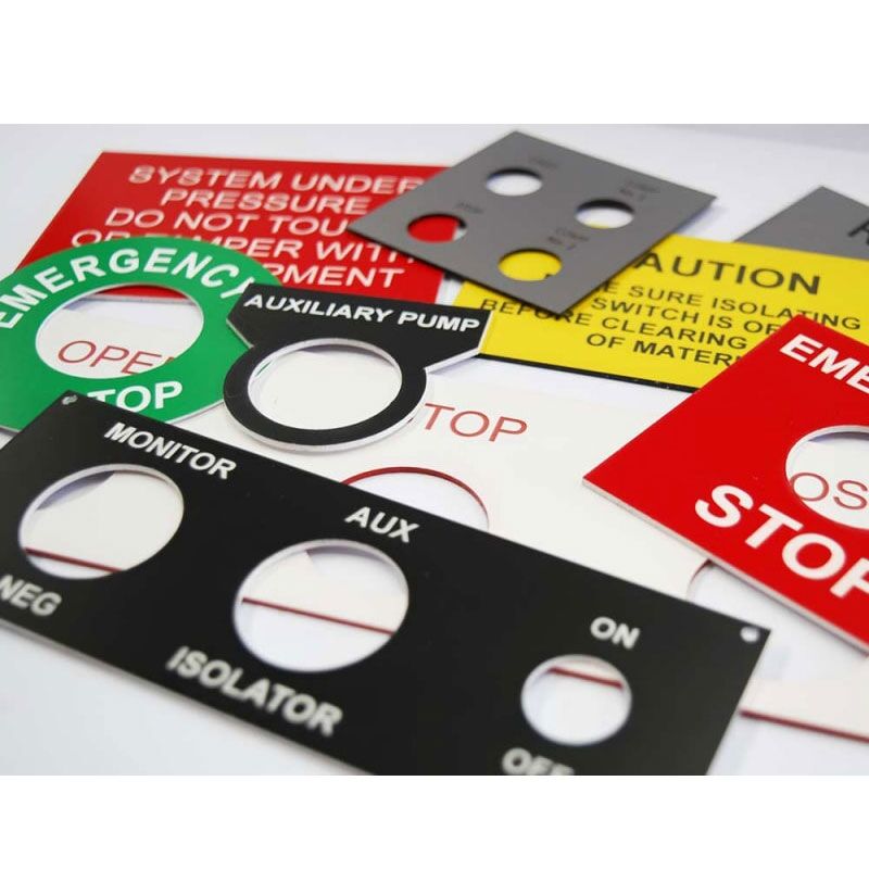 CUSTOM GRAVOPLY™ SIGNS – HIGH-PRECISION ENGRAVED PLASTIC (PER SQCM) - Image 1