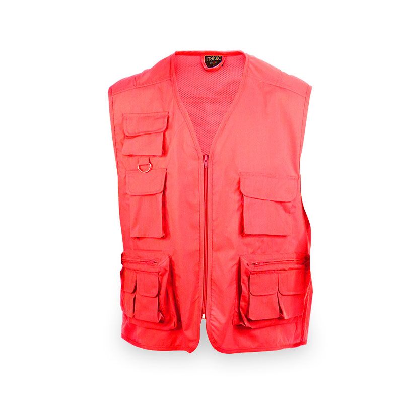 VEST SOVIET RED WITH POCKETS - Image 1
