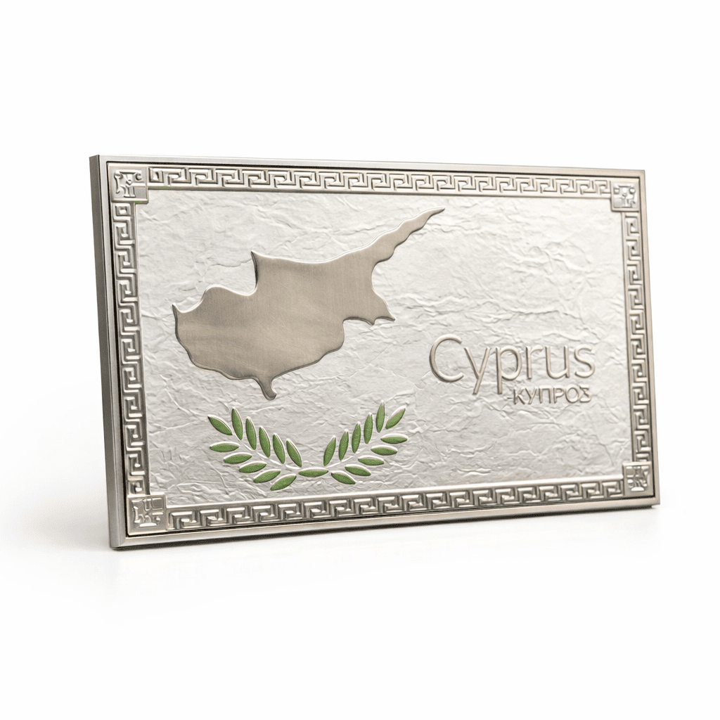 CYPRUS SILVER PLAQUE SMALL - Image 1