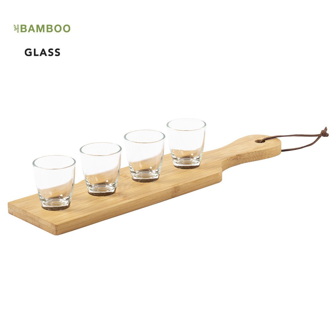 SHOT GLASS TRAY LOLAF MADE OF BAMBOO - Image 1