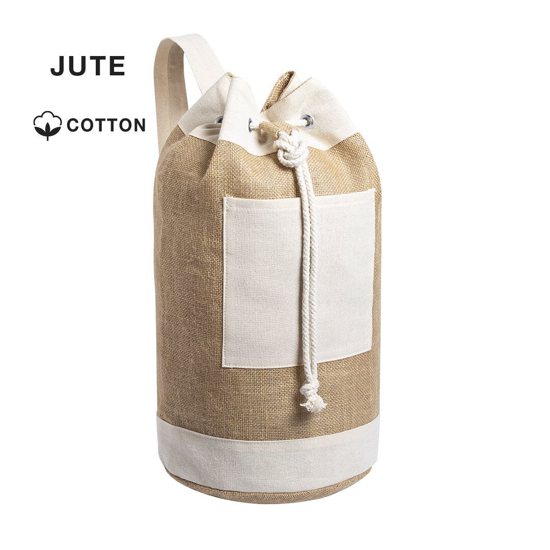 6817_1 DUFFEL TWO-COLOUR BAG LOPSO WITH COTTON DETAILS - Image 1
