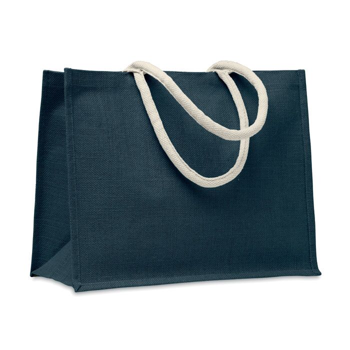 JUTE LAMINATED SHOPPING BAG AURA WITH COTTON HANDLES - Image 1