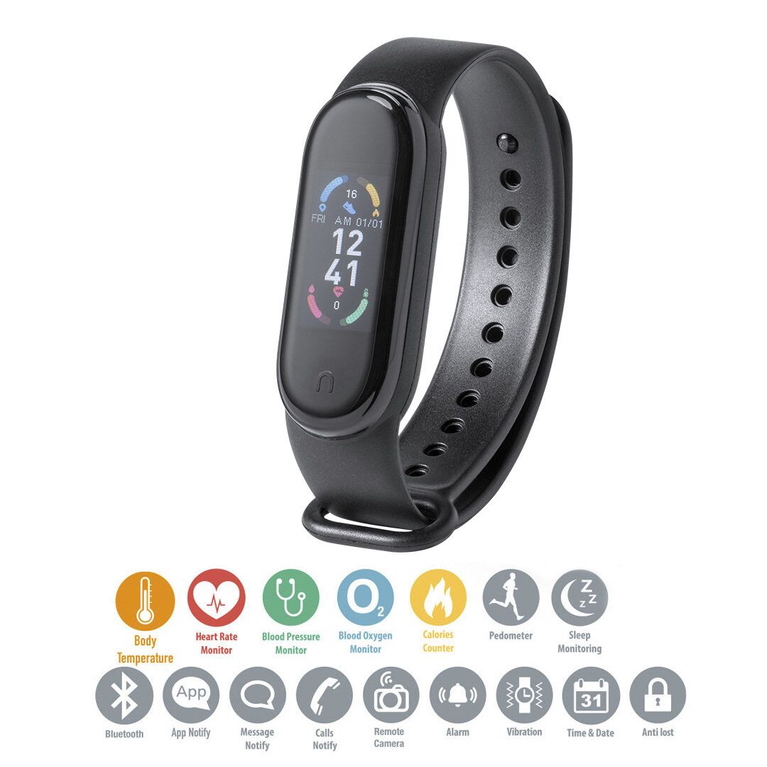 1205-1_1.jpg SELKOS SMART BRACELET – FITNESS TRACKER WITH HEART RATE & BLOOD PRESSURE - Image 1