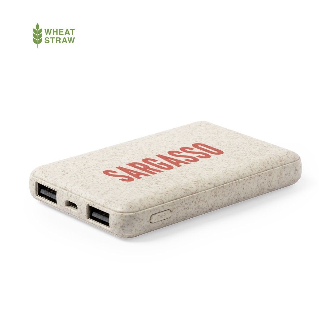 SHIDEN 5000MAH POWER BANK – COMPACT ECO WHEAT STRAW CHARGER - Image 1