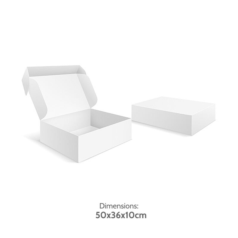 WHITE BOX 50 X 36 X 10 CM – PREMIUM DELIVERY PACKAGING - Image 1