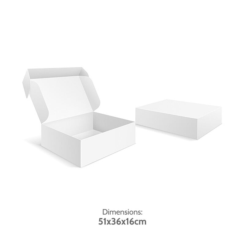 WHITE COLOR BOX – 51 X 36 X 16 CM | STURDY & STYLISH PACKAGING FOR SAFE DELIVERY - Image 1