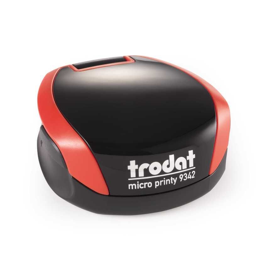 TRODAT 9342 MICRO PRINTY ROUND STAMP – 4CM DIAMETER COMPACT & PORTABLE RED - Image 1