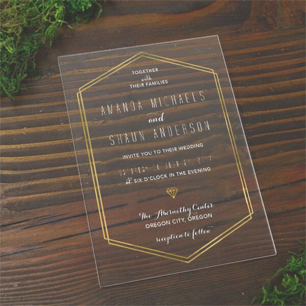 PLEXIGLASS INVITATION A5 (PACK OF 50) - Image 1