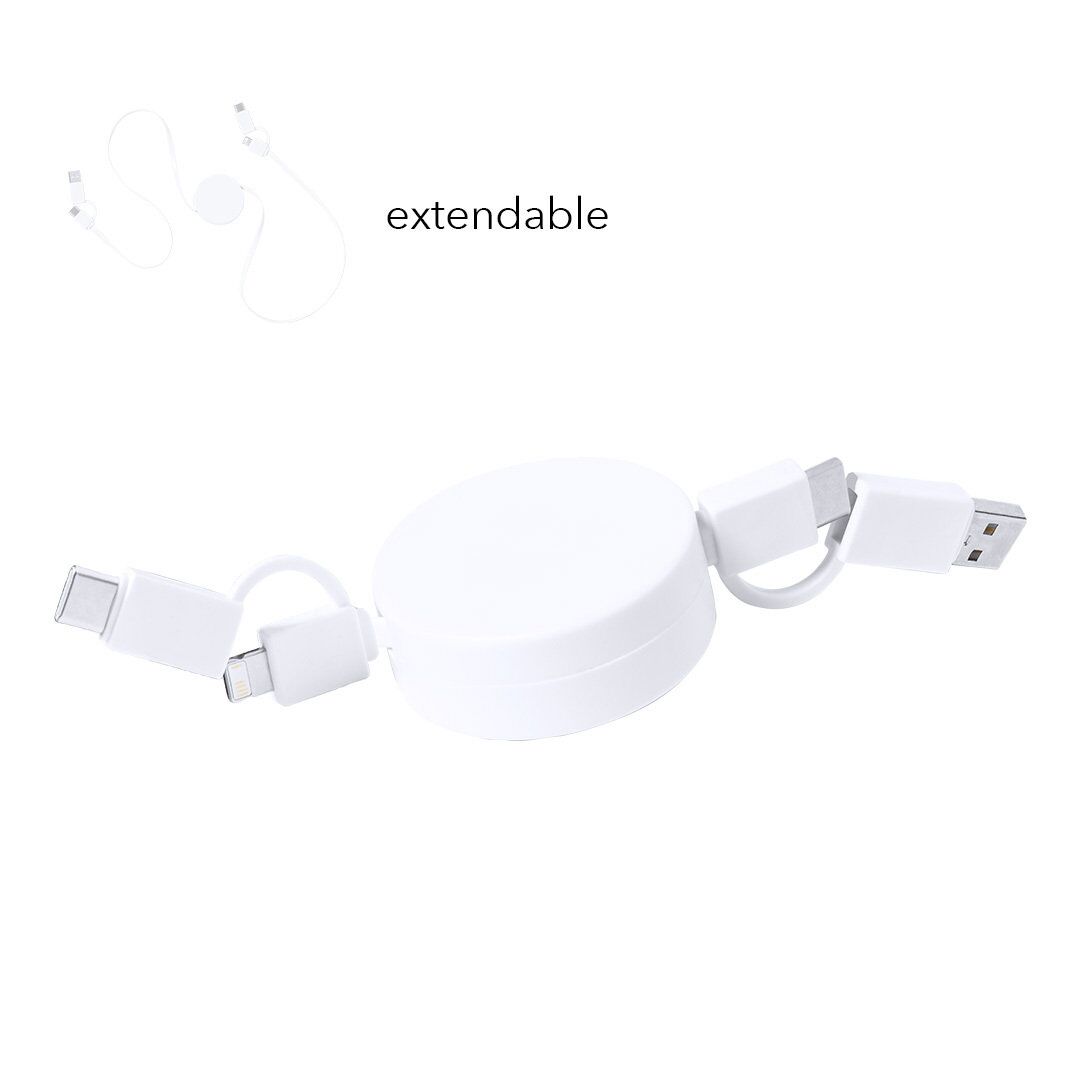 KIOTEX ULTRA COMPACT EXTENDABLE CHARGER – TYPE-C, MICRO USB & LIGHTNING - Image 1