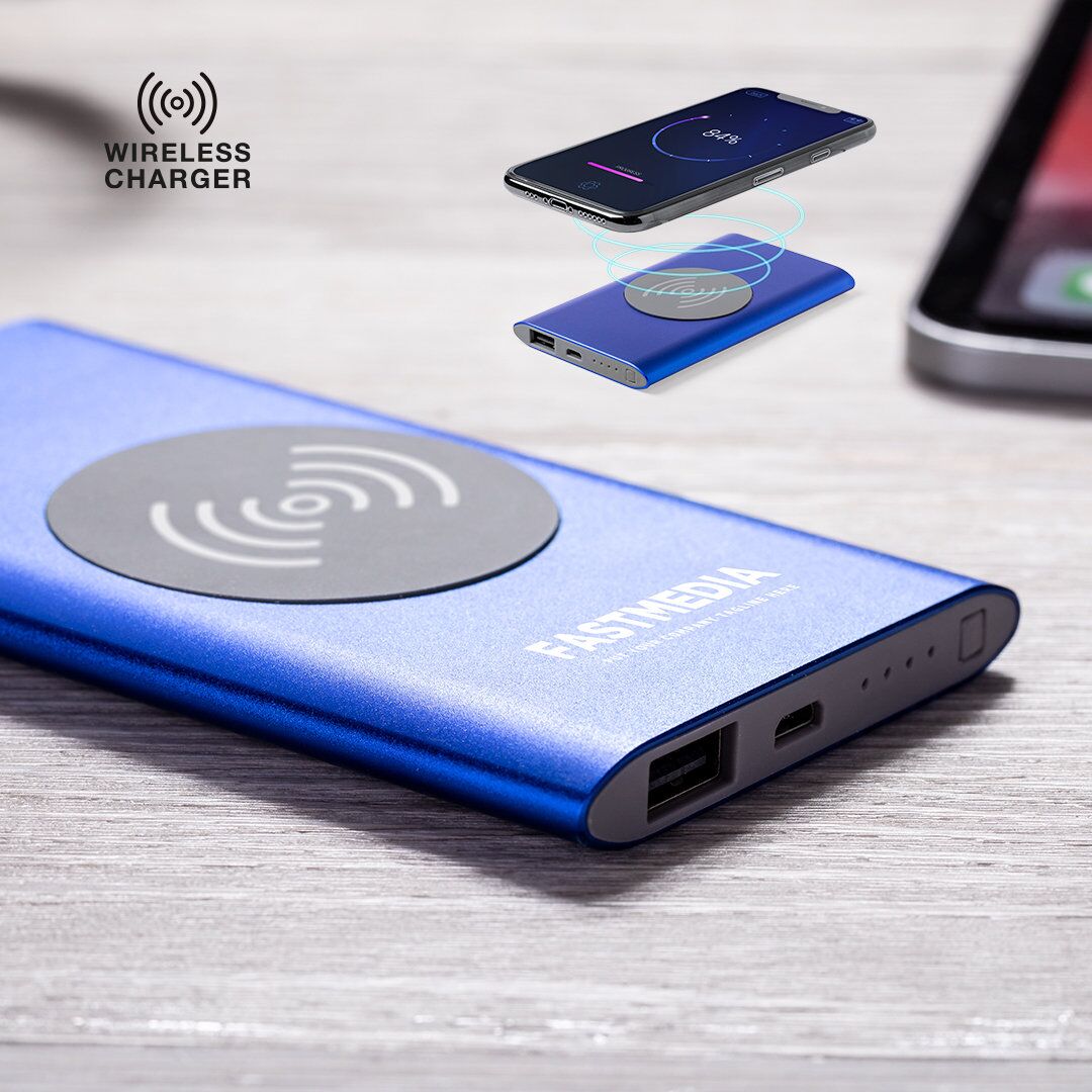 TIKUR WIRELESS POWER BANK – 4000MAH ALUMINUM WITH 5W WIRELESS CHARGING - Image 1