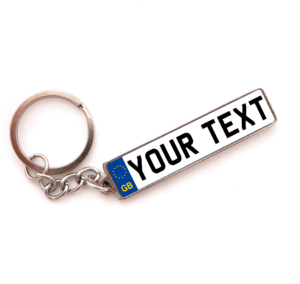 YA154 LICENSE PLATE KEYCHAIN – CUSTOM DOUBLE-SIDED ALUMINUM (2.6X7CM) - Image 1