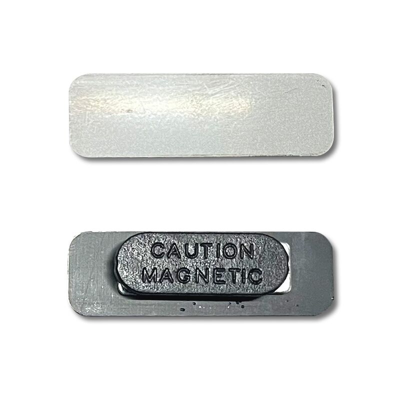 BUDGET SILVER NAME BADGE WITH MAGNET - Image 1