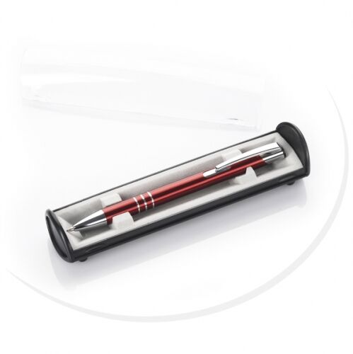 TRANSPARENT PLASTIC PEN BOX – CLEAR GIFT CASE FOR PENS - Image 1
