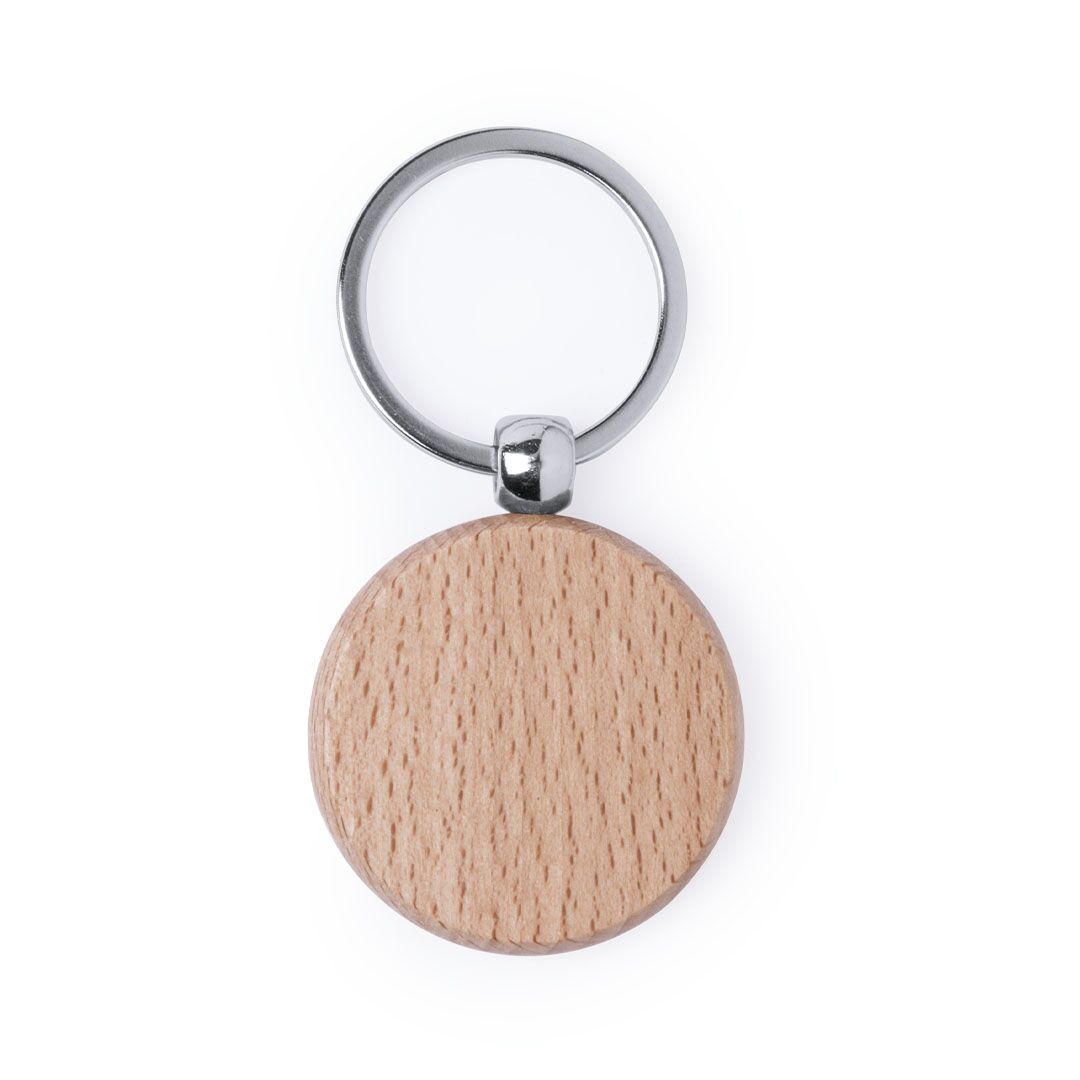KEYRING PELTON CIRCLE BY NATURAL BEECH WOOD - Image 1