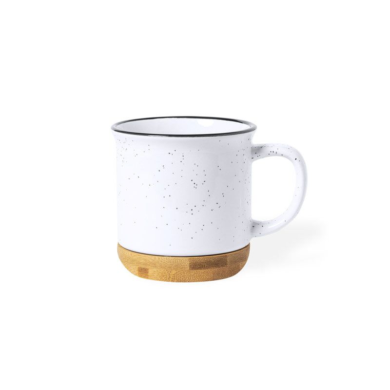 1281 CERAMIC MUG LARRAY WITH BAMBOO BASE - Image 1