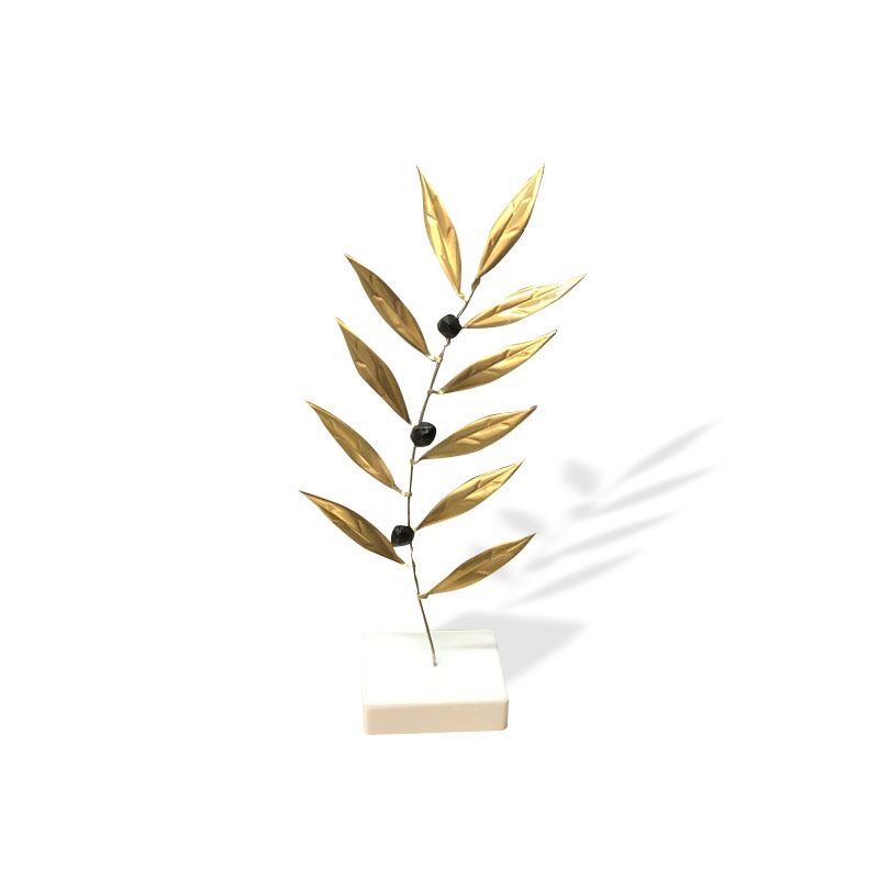 HANDMADE OLIVE BRANCH IN GOLD L - Image 1