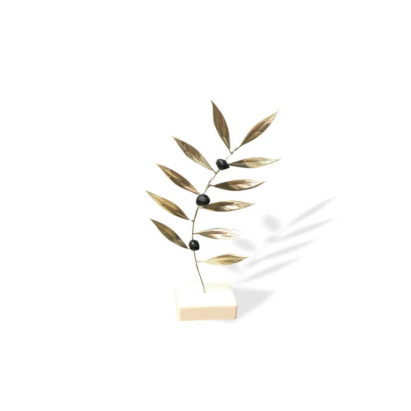 HANDMADE OLIVE BRANCH IN SILVER L - Image 1
