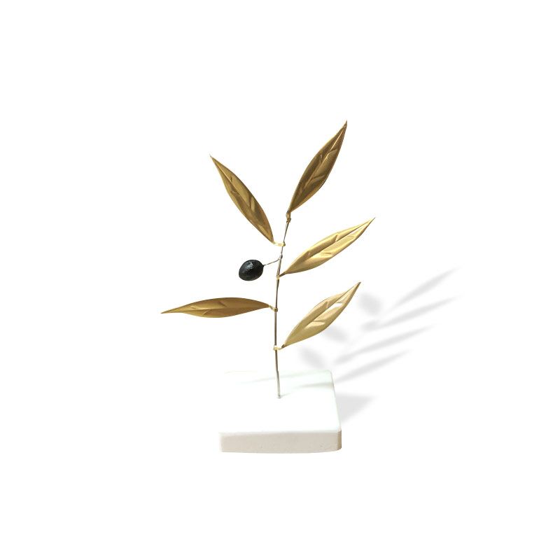 HANDMADE OLIVE BRANCH IN GOLD S - Image 1