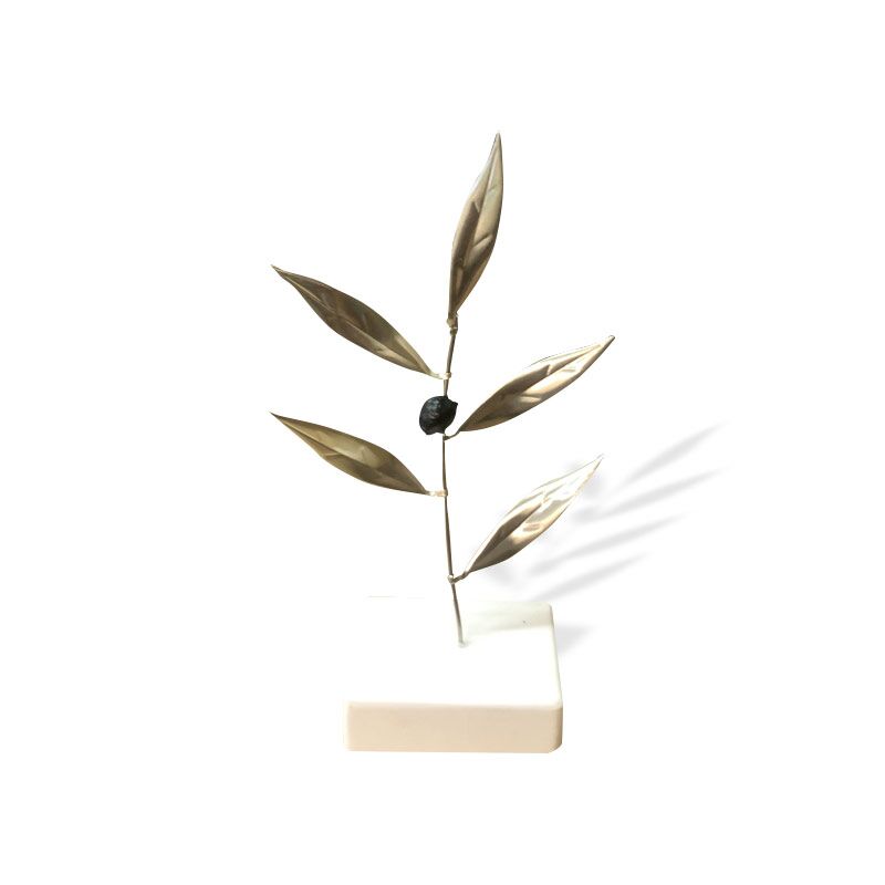 HANDMADE OLIVE BRANCH IN SILVER S - Image 1
