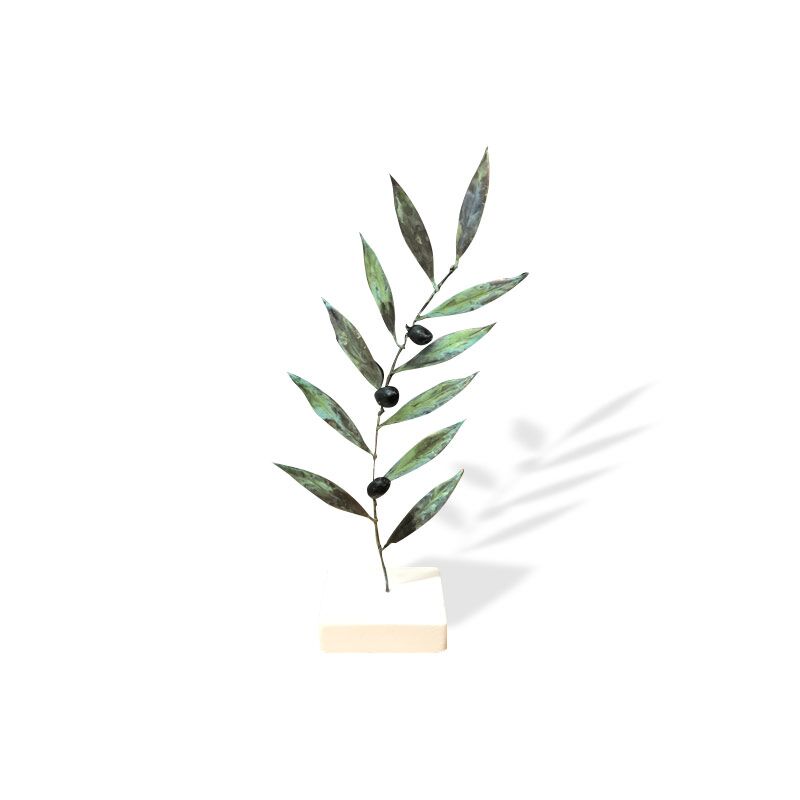HANDMADE OLIVE BRANCH IN ANTIQUE PLATING L - Image 1