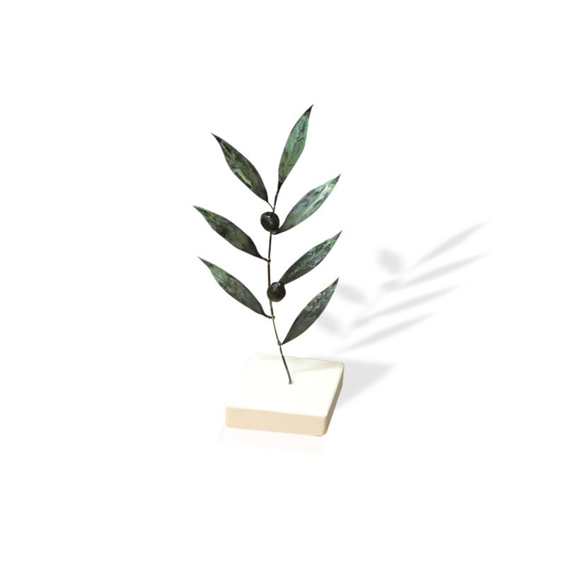 HANDMADE OLIVE BRANCH IN ANTIQUE PLATING M - Image 1
