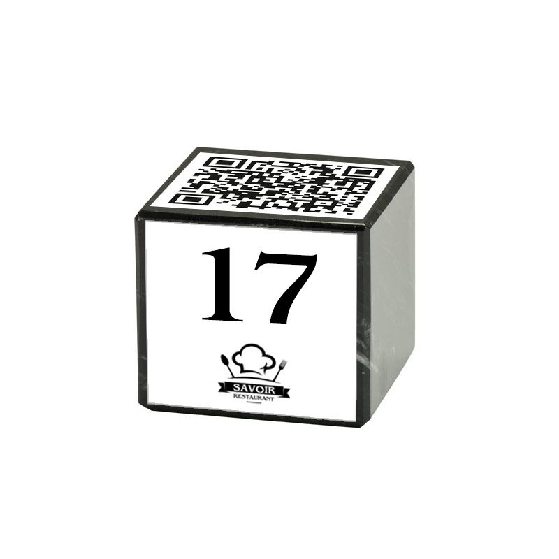 M401B BLACK MARBLE TABLE STAND - Image 1