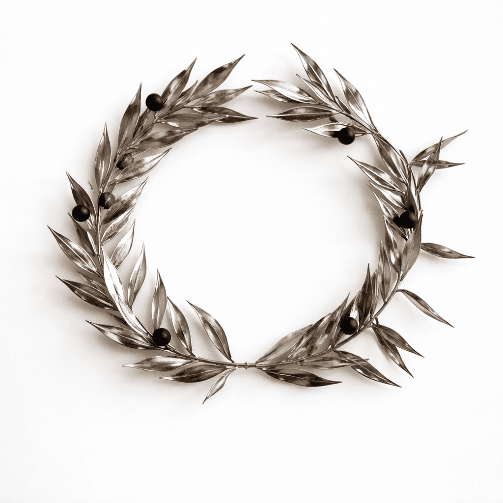 WINNERS SILVER OLIVE WREATH PLAQUE - Image 1