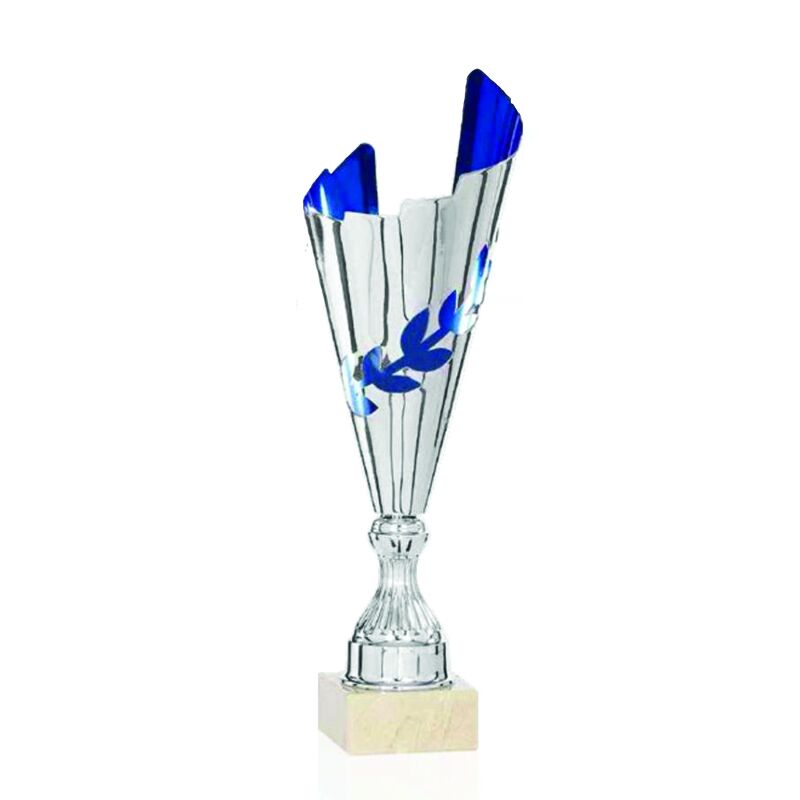 LASER LINE SILVER TROPHY WITH BLUE DETAILS 38CM - Image 1