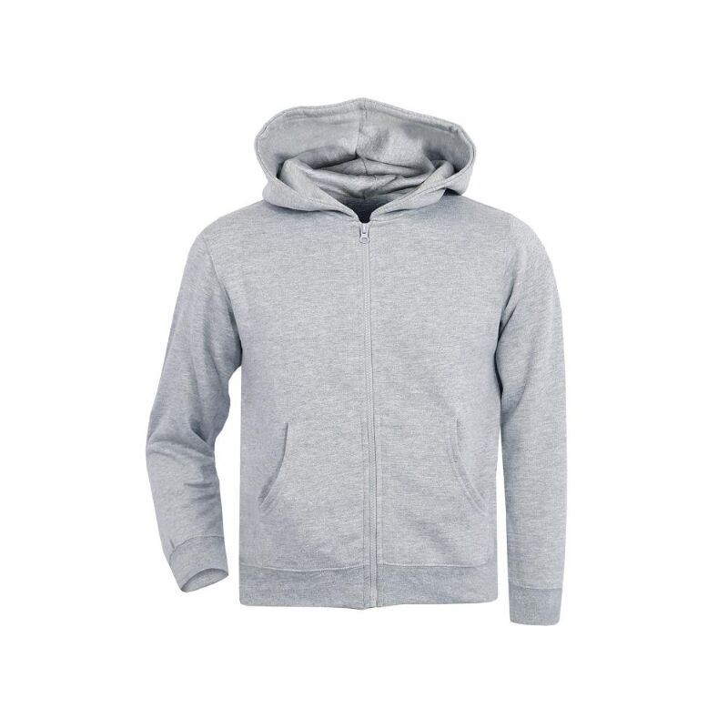 703grey KIDS ZIPPED HOODIE IN GREY - Image 1