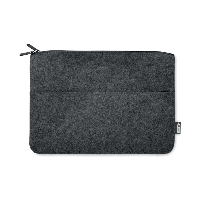 RPET FELT 14 INCH ZIPPERED LAPTOP BAG - Image 1
