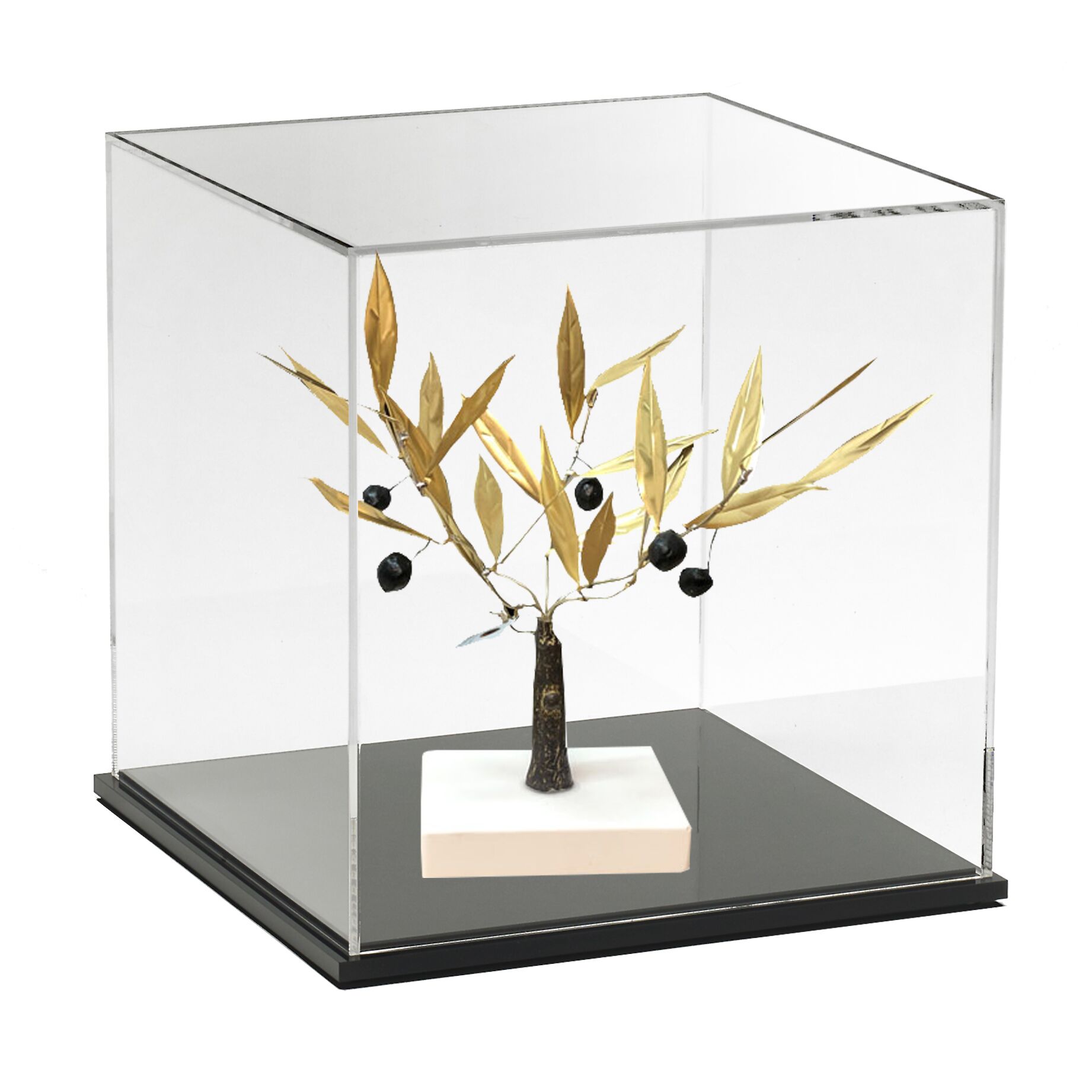 NM12707-BOX HANDMADE OLIVE TREE IN GOLD PLATING IN A BOX - Image 1