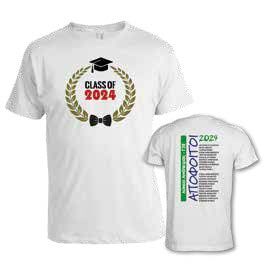 2413.WHITE GRADUATION WHITE T-SHIRT - Image 1