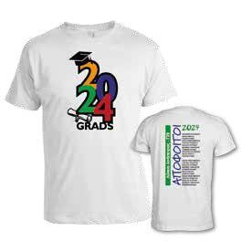 2419.WHITE GRADUATION WHITE T-SHIRT - Image 1