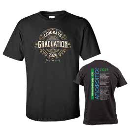 2430.BLACK GRADUATION BLACK T-SHIRT - Image 1