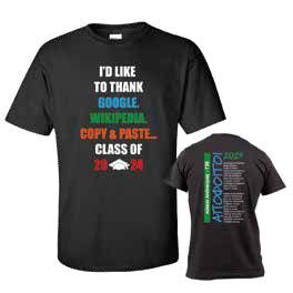 GRADUATION  BLACK T-SHIRT - Image 1