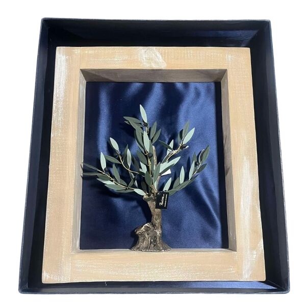 WOODEN FRAME WITH A HANDMADE OLIVE TREE - Image 1
