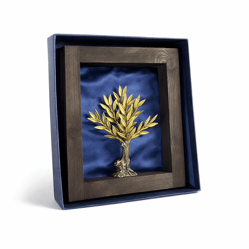 OLIVE TREE IN WOODEN FRAME - Image 1