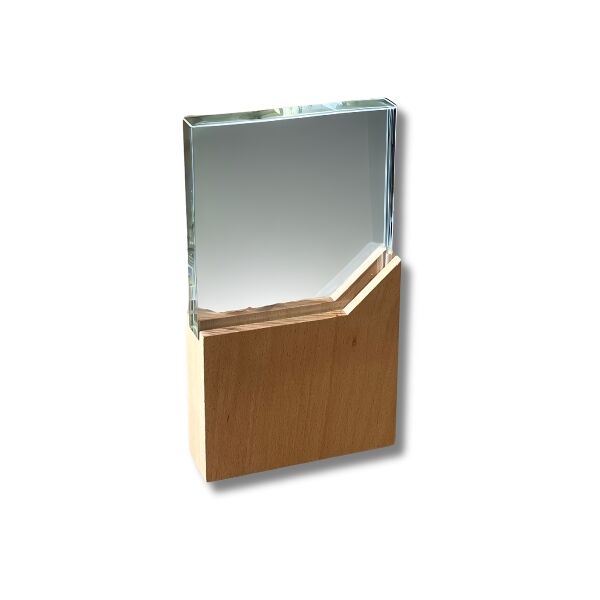 NATURE LINE WOODEN & GLASS TROPHY - Image 1