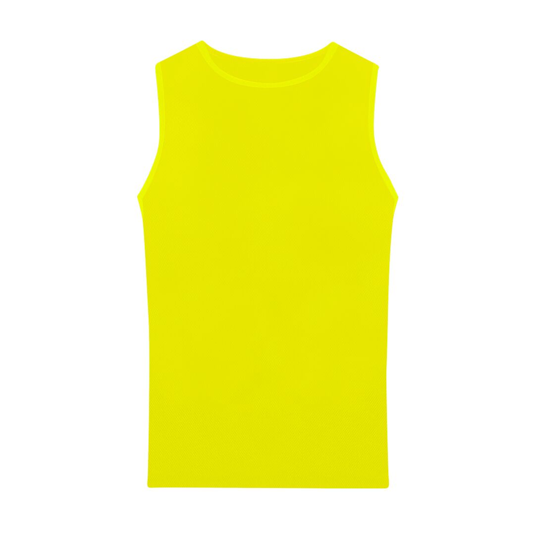 FLUORO YELLOW ADULT SLEEVLESS T-SHIRT JACKSON - Image 1