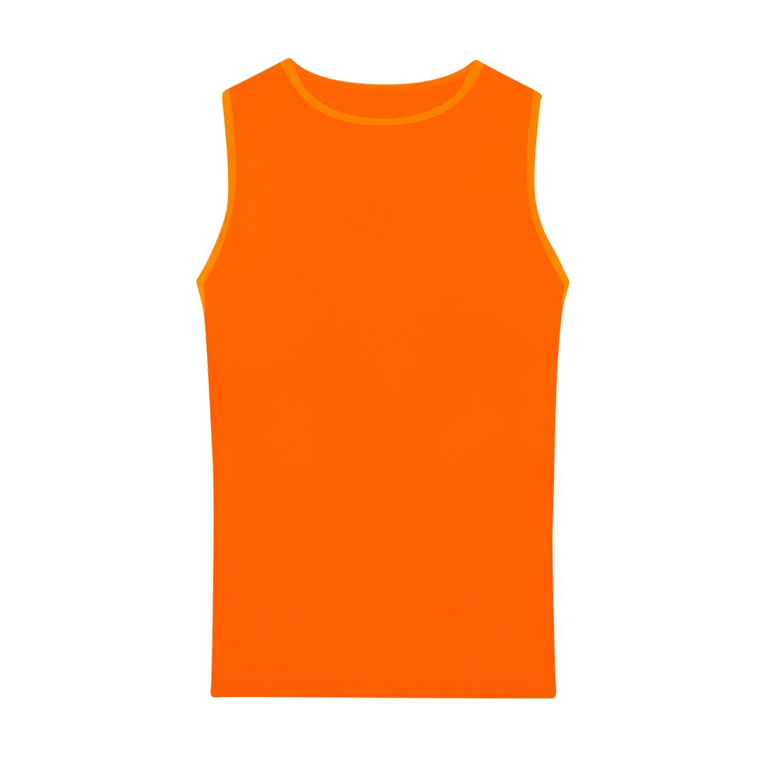 FLUORO ORANGE ADULT SLEEVLESS T-SHIRT JACKSON - Image 1