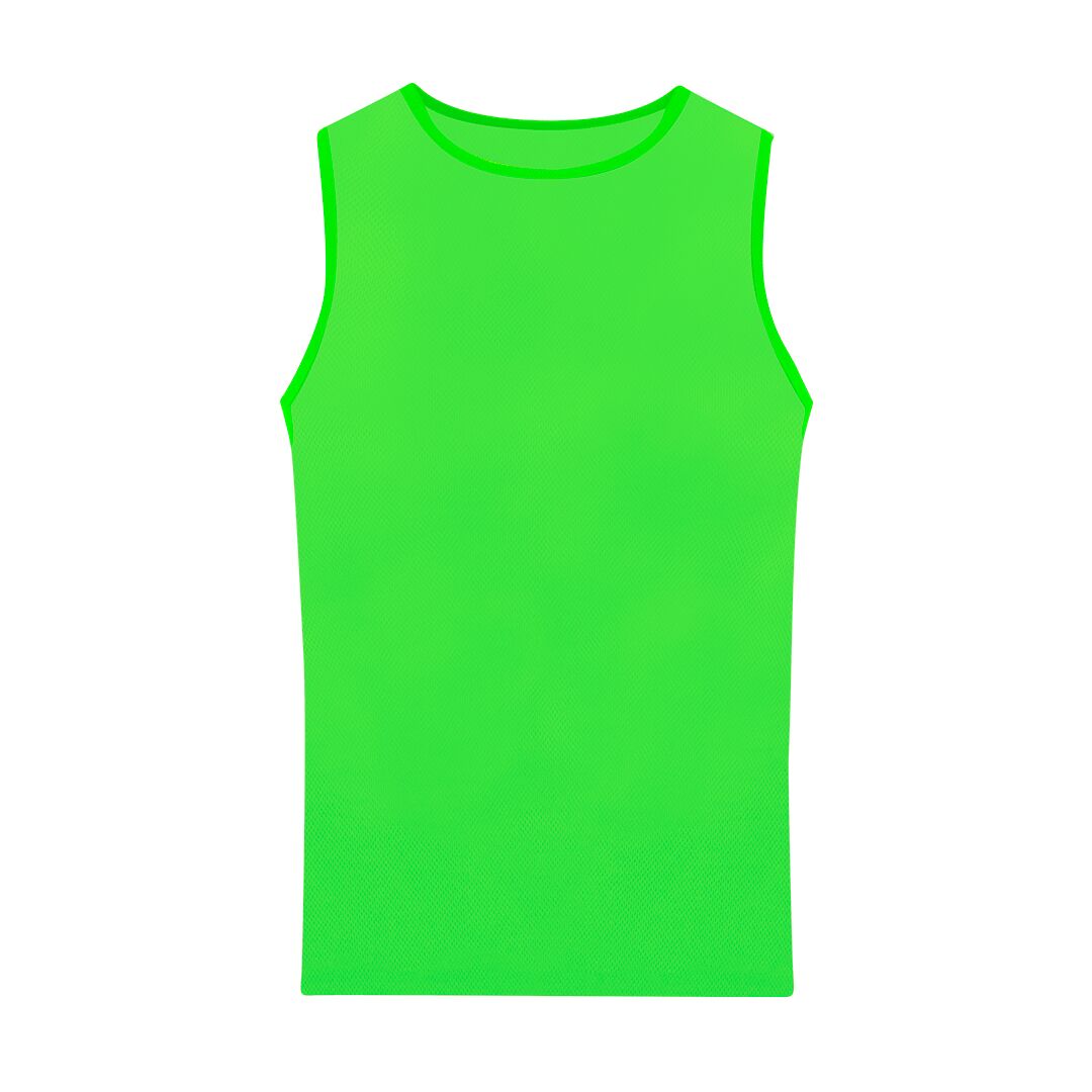 FLUORO GREEN ADULT SLEEVLESS T-SHIRT JACKSON - Image 1
