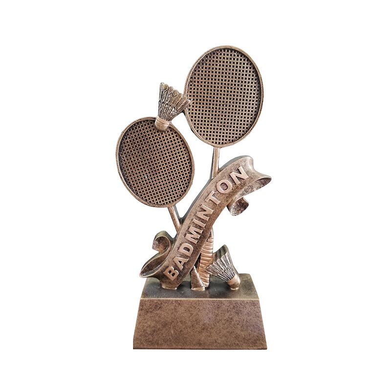 BADMINTON FIGURE TROPHY 18.5CM - Image 1