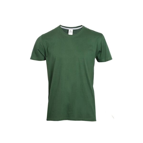 COTTON CLASSIC FIT T-SHIRT UNISEX BOTTLE GREEN - Image 1