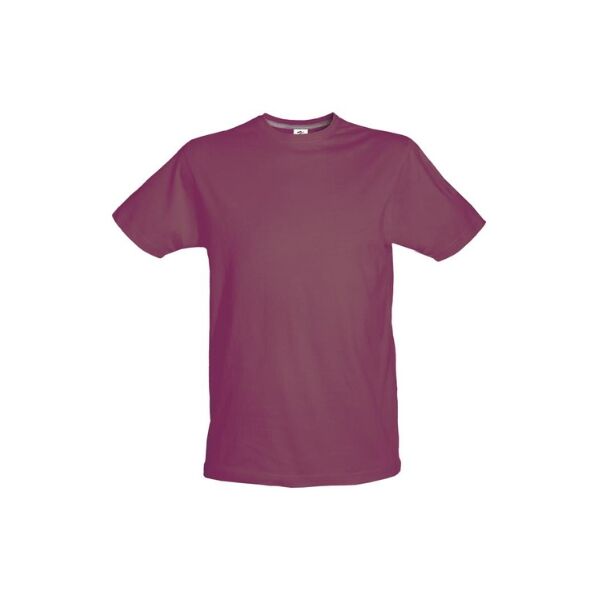 COTTON CLASSIC FIT T-SHIRT UNISEX BURGUNDY - Image 1